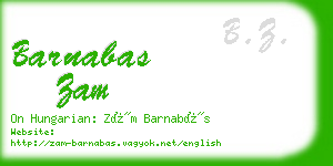 barnabas zam business card